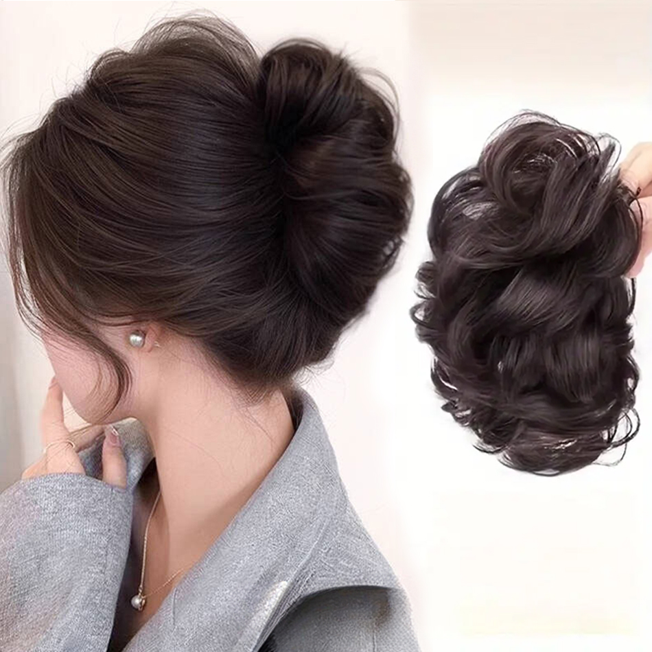 Claw Clip Messy Bun Hair Piece - Synthetisches, unordentliches Dutt-Haarteil, Krallenclip, Pferdeschwanz-Extensions, Scrunchie-Stil,
