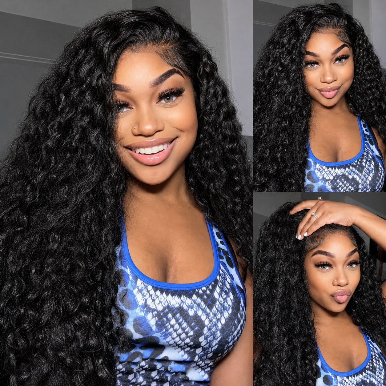 Hd Lace Frontal Wig Human Hair Pre Plucked - Ultra-Fit 250% gelockte Echthaarperücken 13x6 Echthaar
