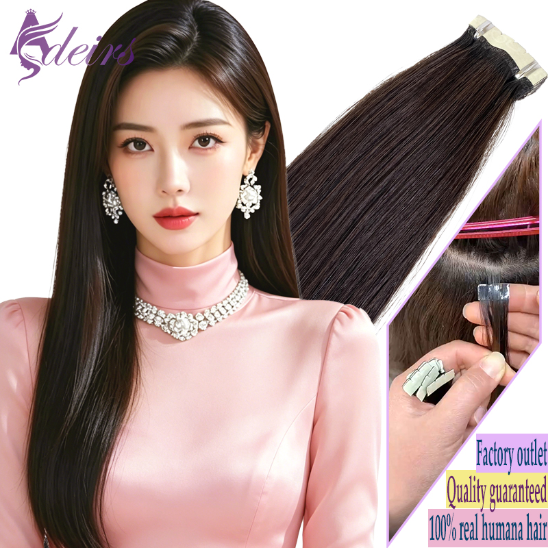 Invisible Tape In Extensions Real Hair - ADEIRS Mini-Tape-in-Haarverlängerungen, 100 % Echthaar, echtes