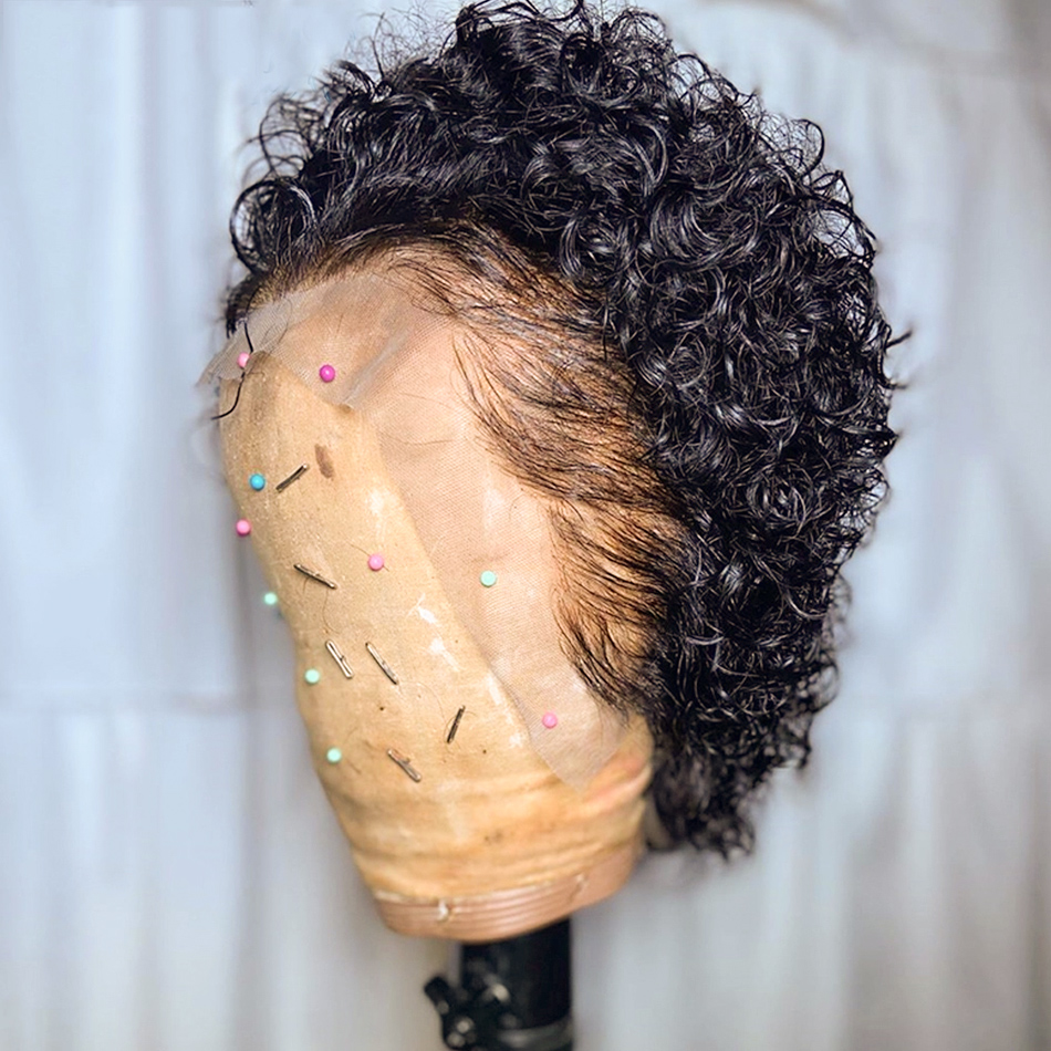 Lockige Pixie-Schnitt-Perücke, – Short Pixie Cut Wig Human Hair Cheap Bewertung und Preis