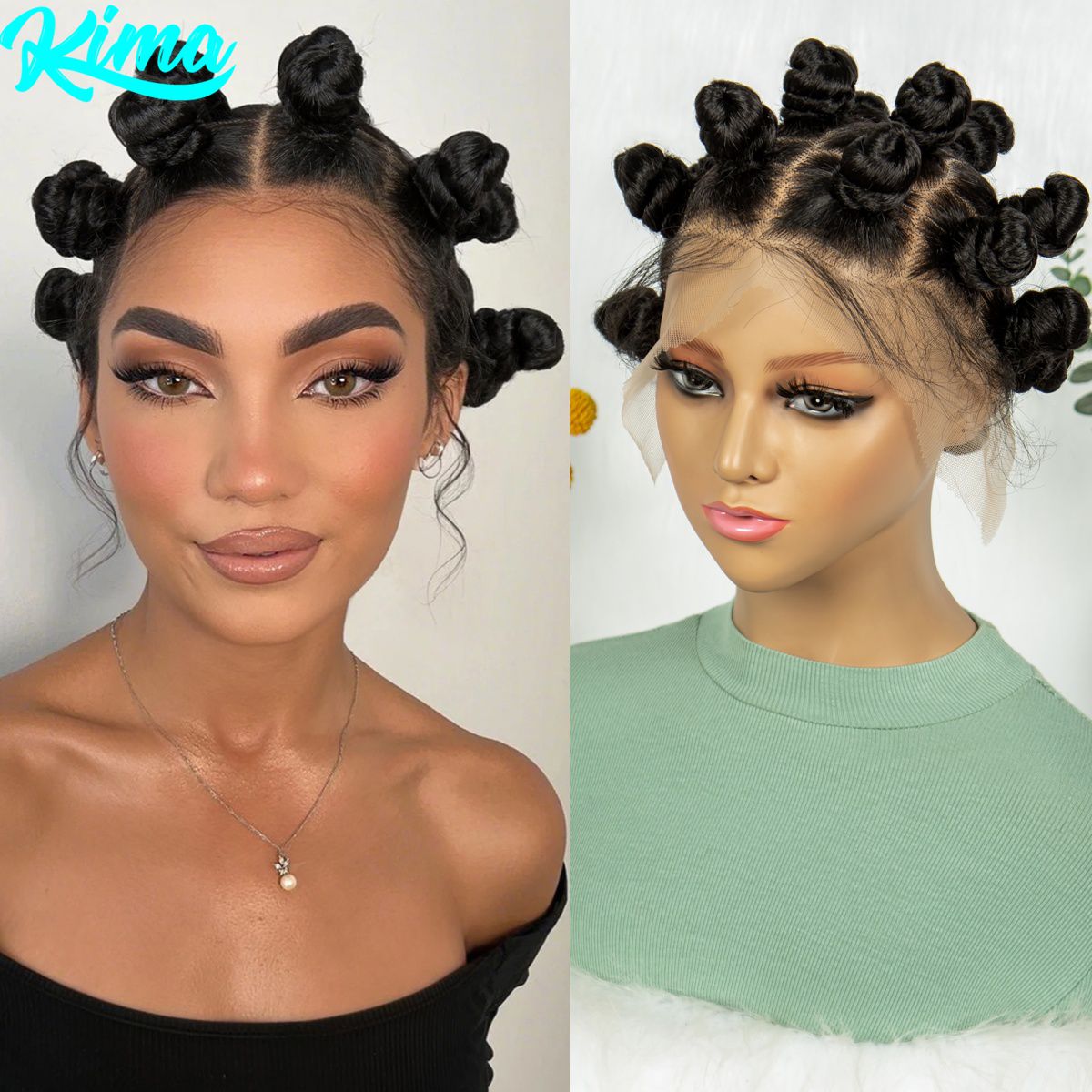 Volle Spitze handgemachte Bant – Synthetic Braided Wigs For Black Women Bewertung und Preis
