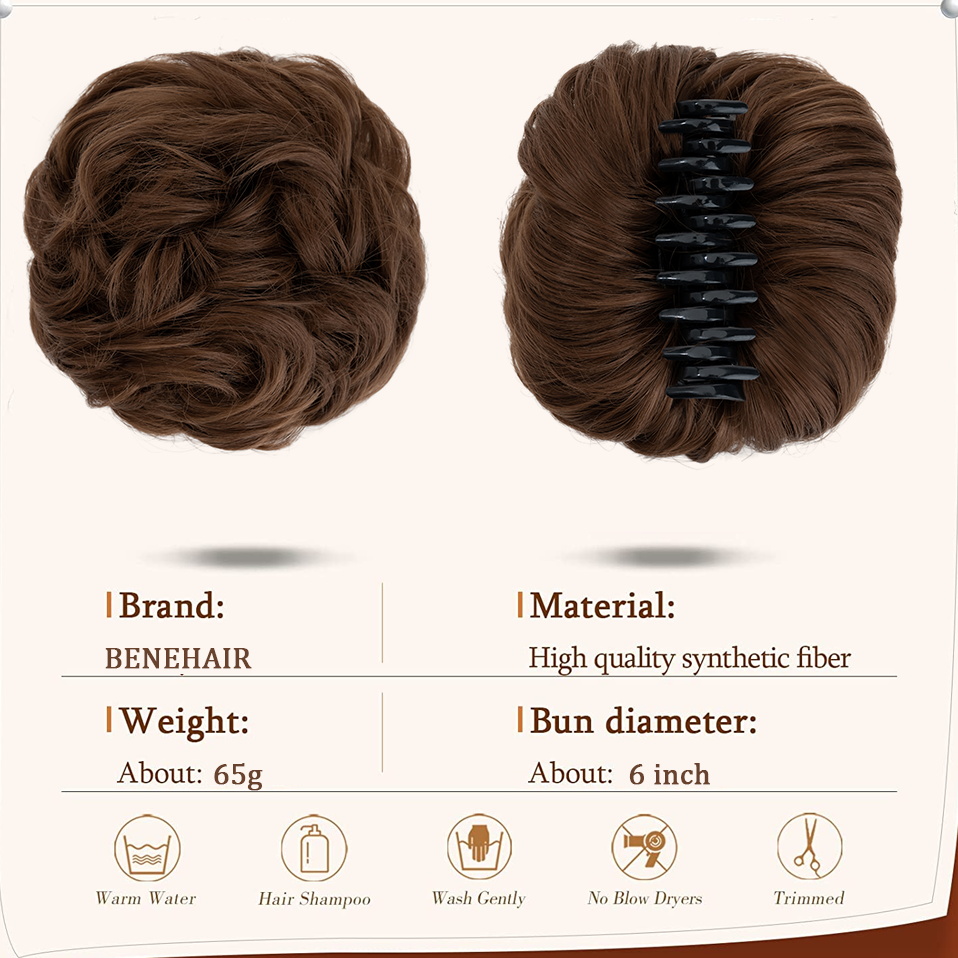 Benehair chaotisch Haar Brötch – Claw Clip Messy Bun Hair Piece Bewertung und Preis