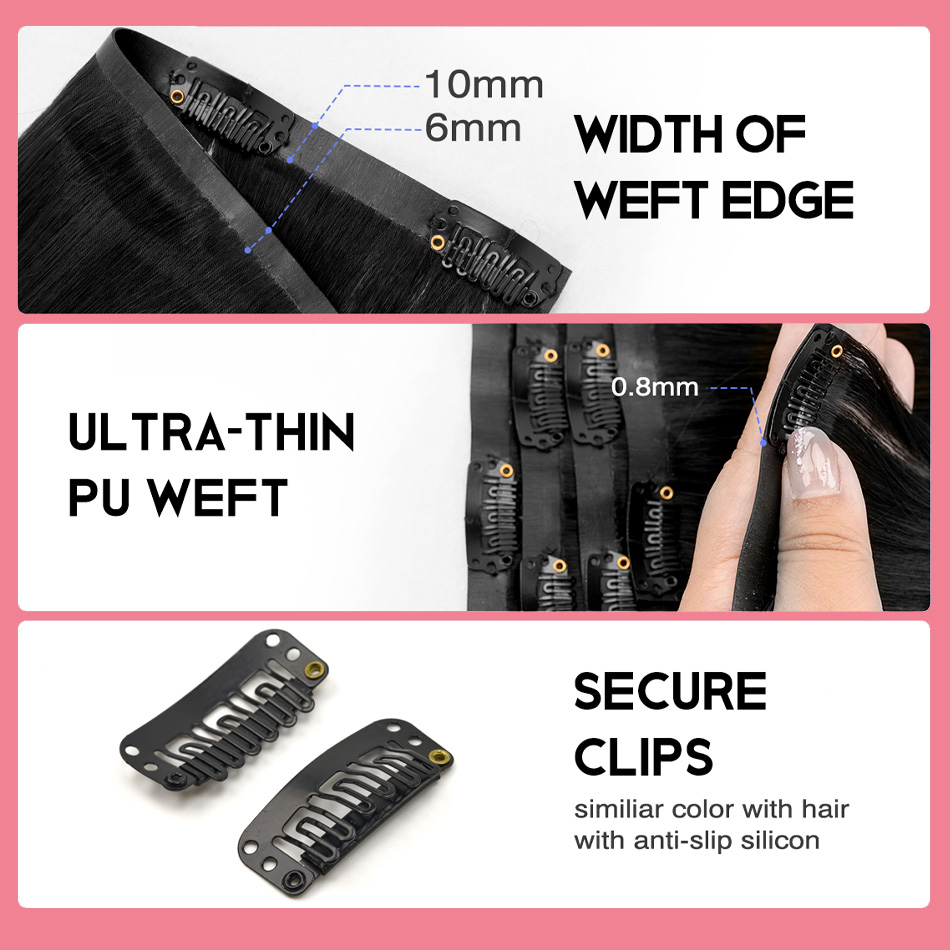Nahtlose Clip-in-Haarverlänger – Seamless Clip In Hair Extensions Human Hair Bewertung und Preis