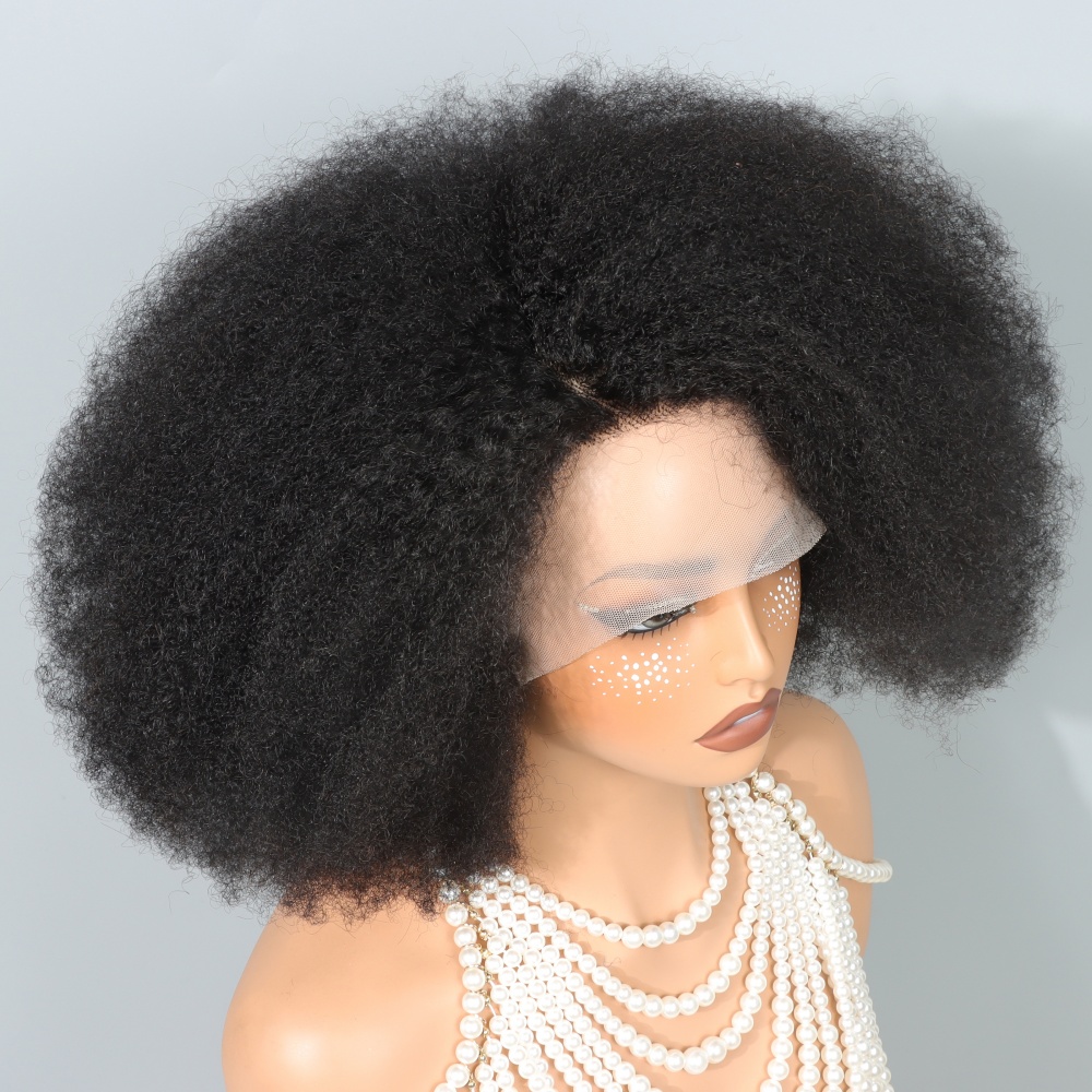 14 Zoll Afro-Perücken für schw – Glueless Wear And Go Human Hair Wig Bewertung und Preis