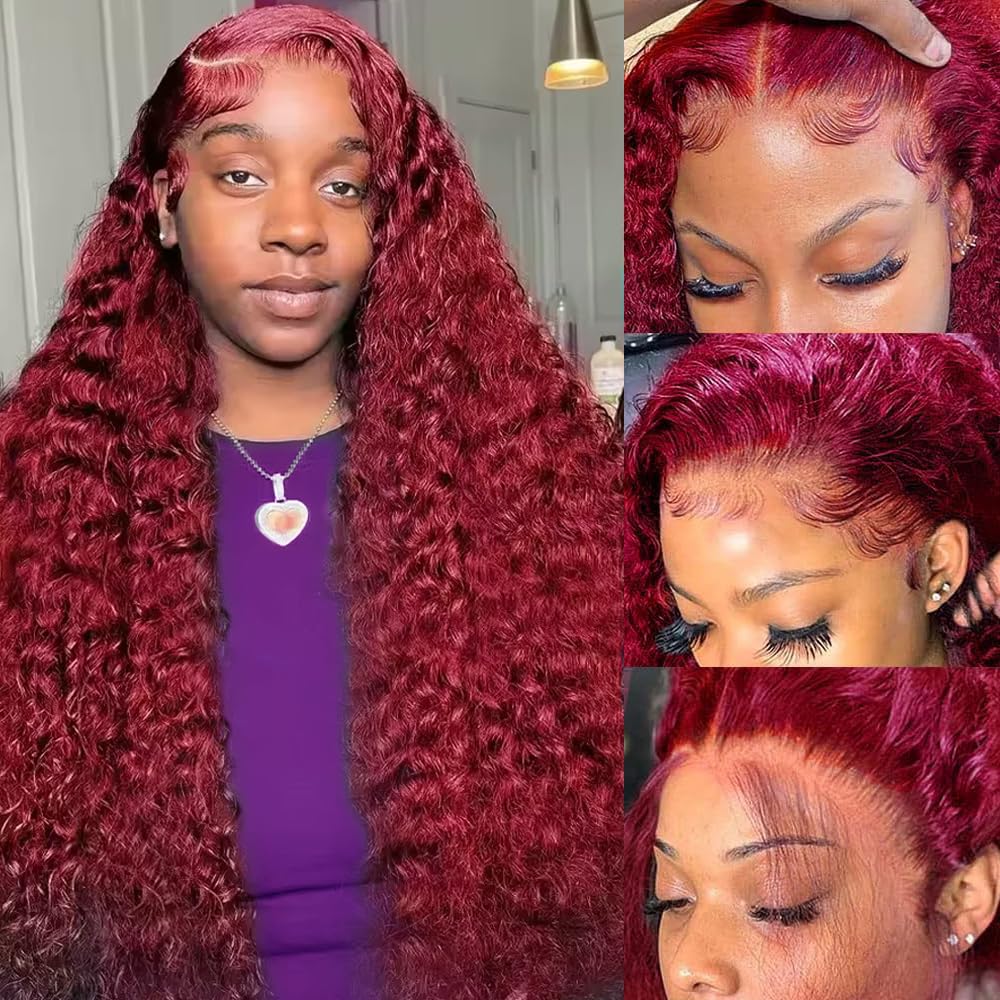 200 Density Burgunderrote Deep – Human Hair Wigs Bewertung und Preis